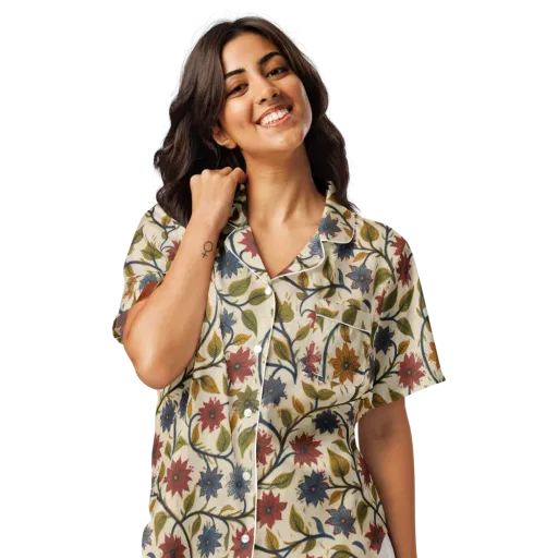 Heritage Vine on a Women's Short Sleeve Pajama Top
