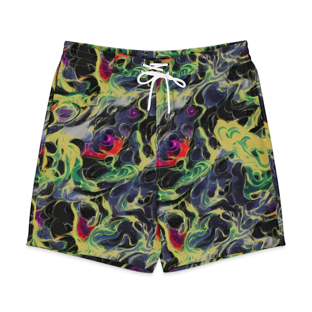 Neon Eclipse on Men's Board Shorts — Front