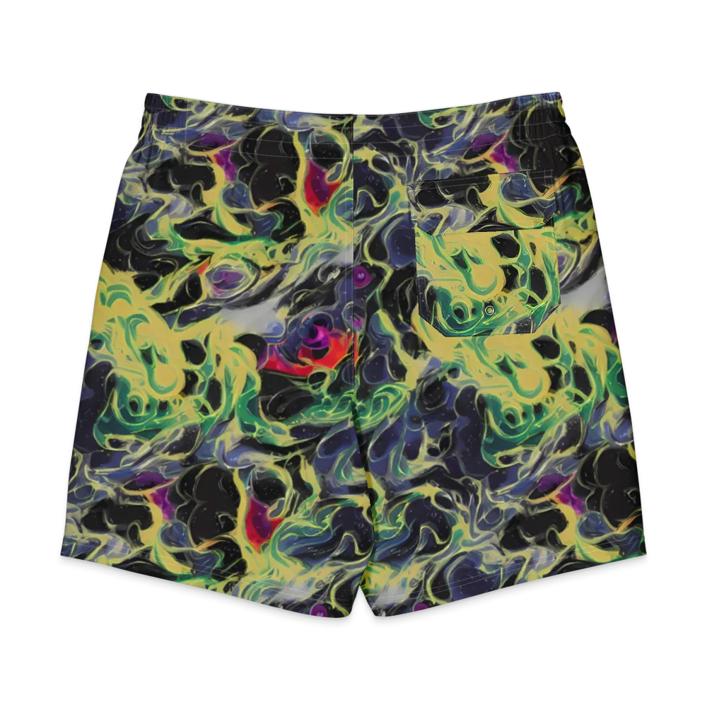 Neon Eclipse on Men's Board Shorts — Back