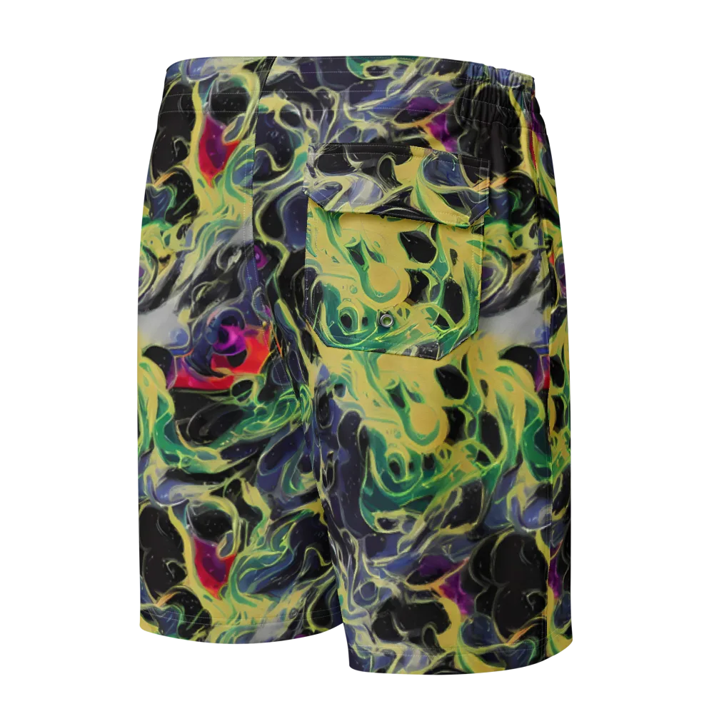 Neon Eclipse on Men's Board Shorts — Back