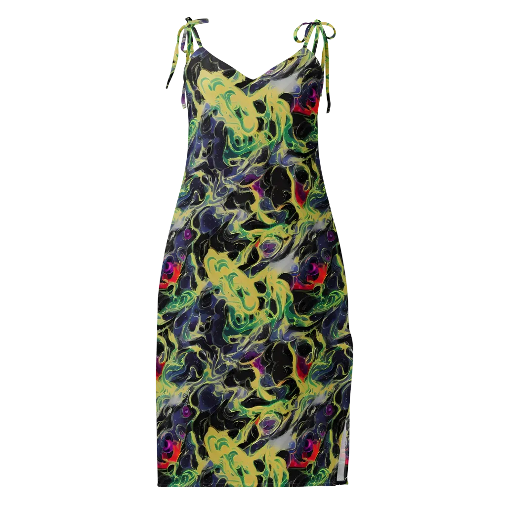 Neon Eclipse on Slip Dress — Front