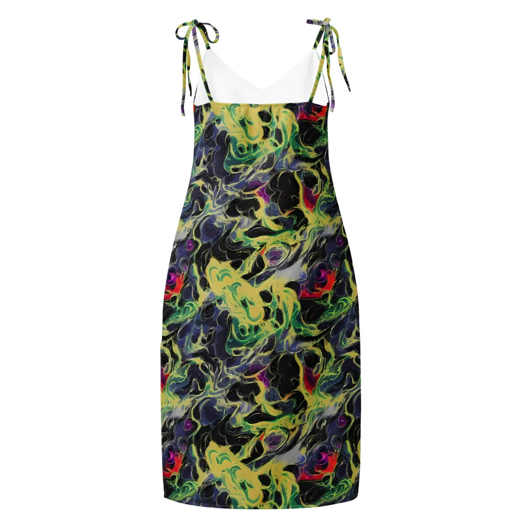 Neon Eclipse on Slip Dress — Back