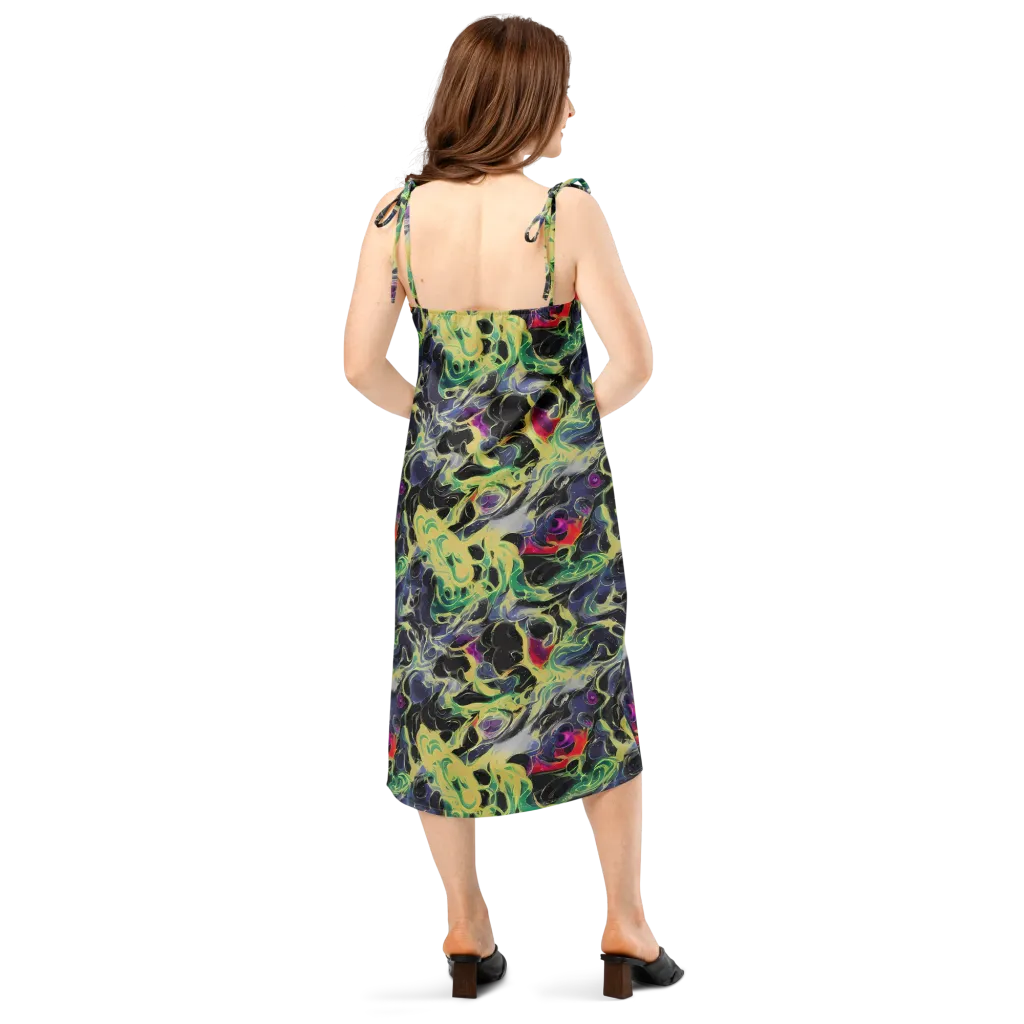 Neon Eclipse on Slip Dress — Back