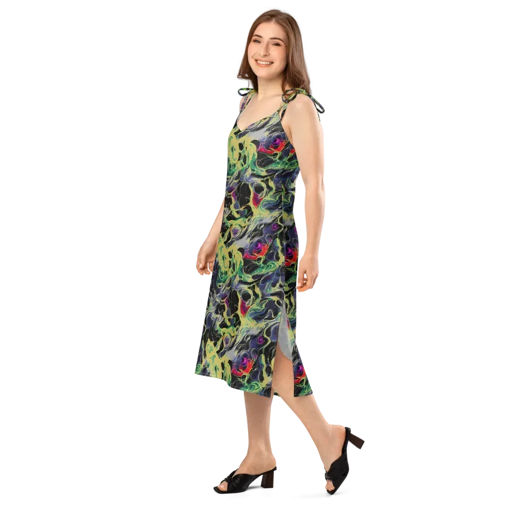 Neon Eclipse on Slip Dress — Left Front