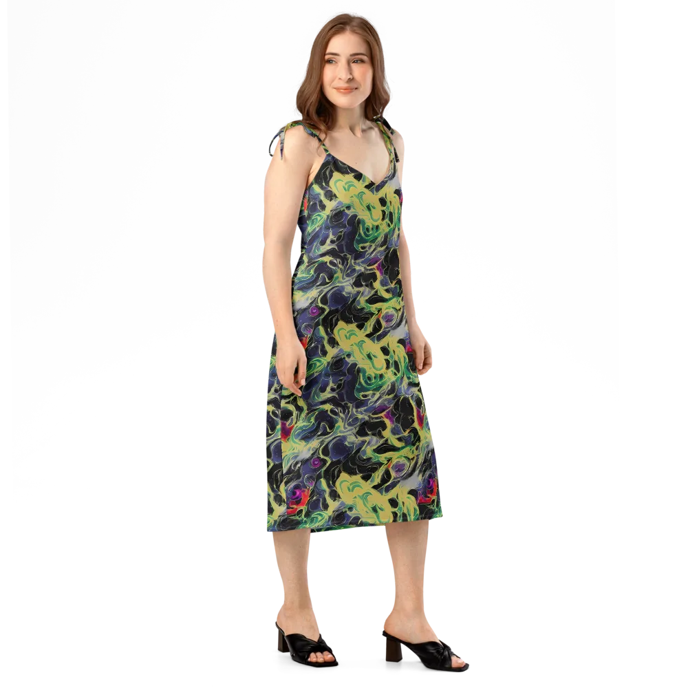 Neon Eclipse on Slip Dress — Right Front