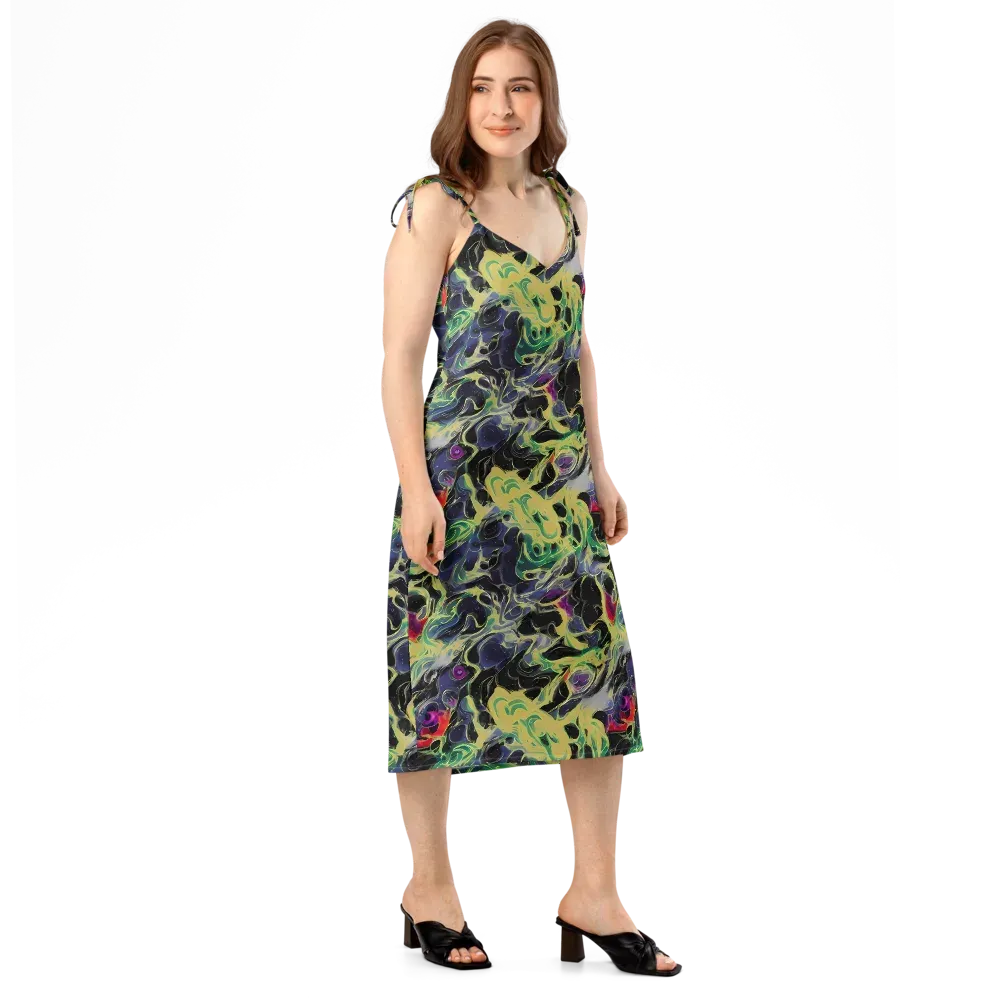 Neon Eclipse on Slip Dress — Right Front