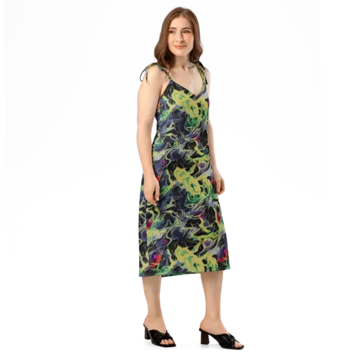 Neon Eclipse on a Slip Dress