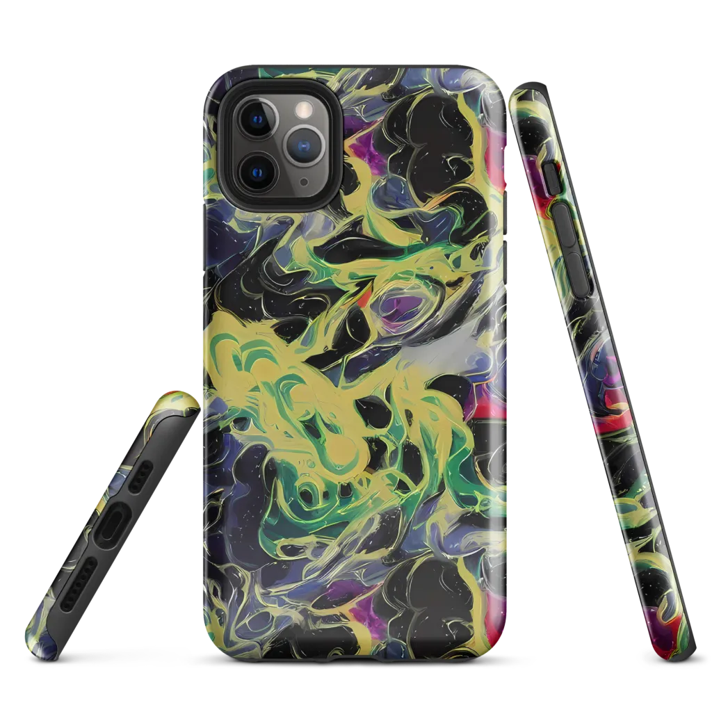 Neon Eclipse on Tough Case for iPhone® — Front