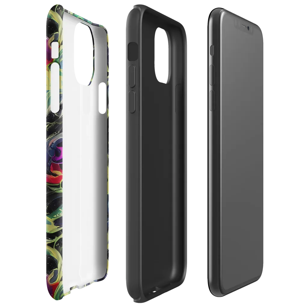 Neon Eclipse on Tough Case for iPhone® — Right