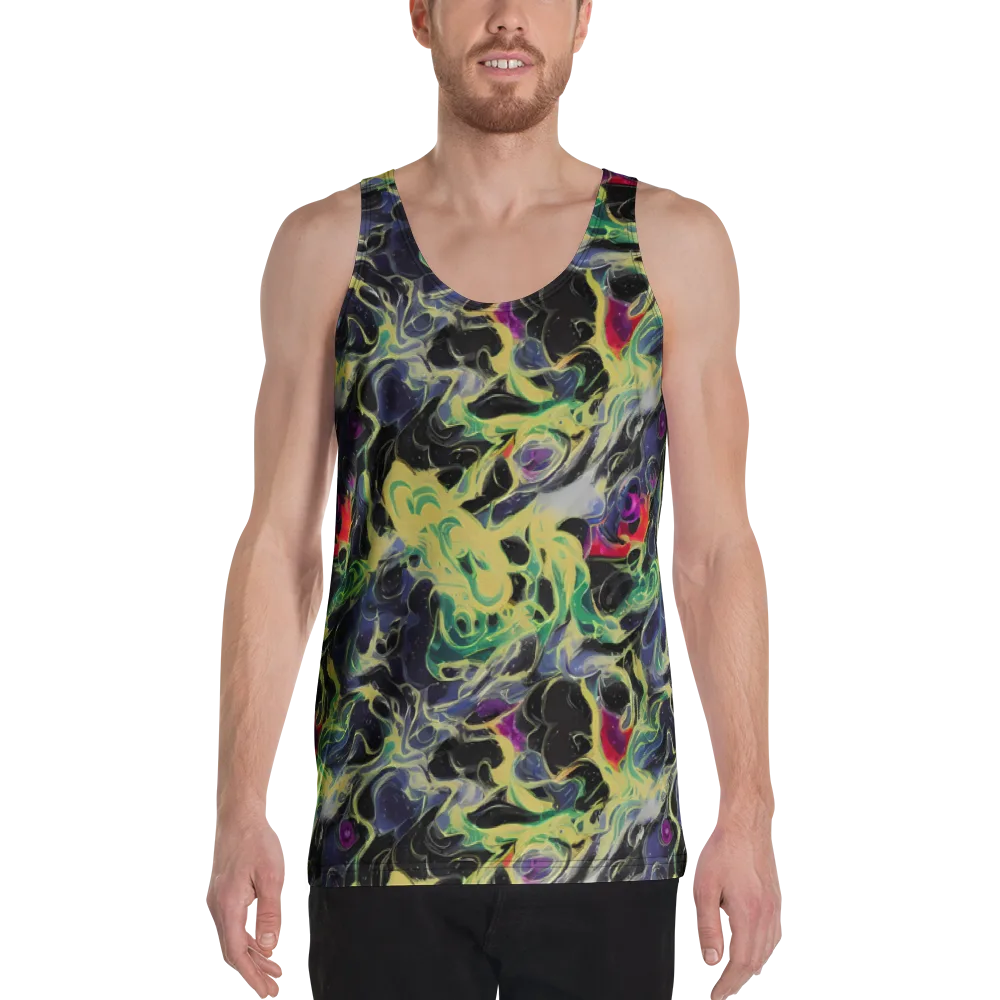Neon Eclipse on Men's Tank Top — Front