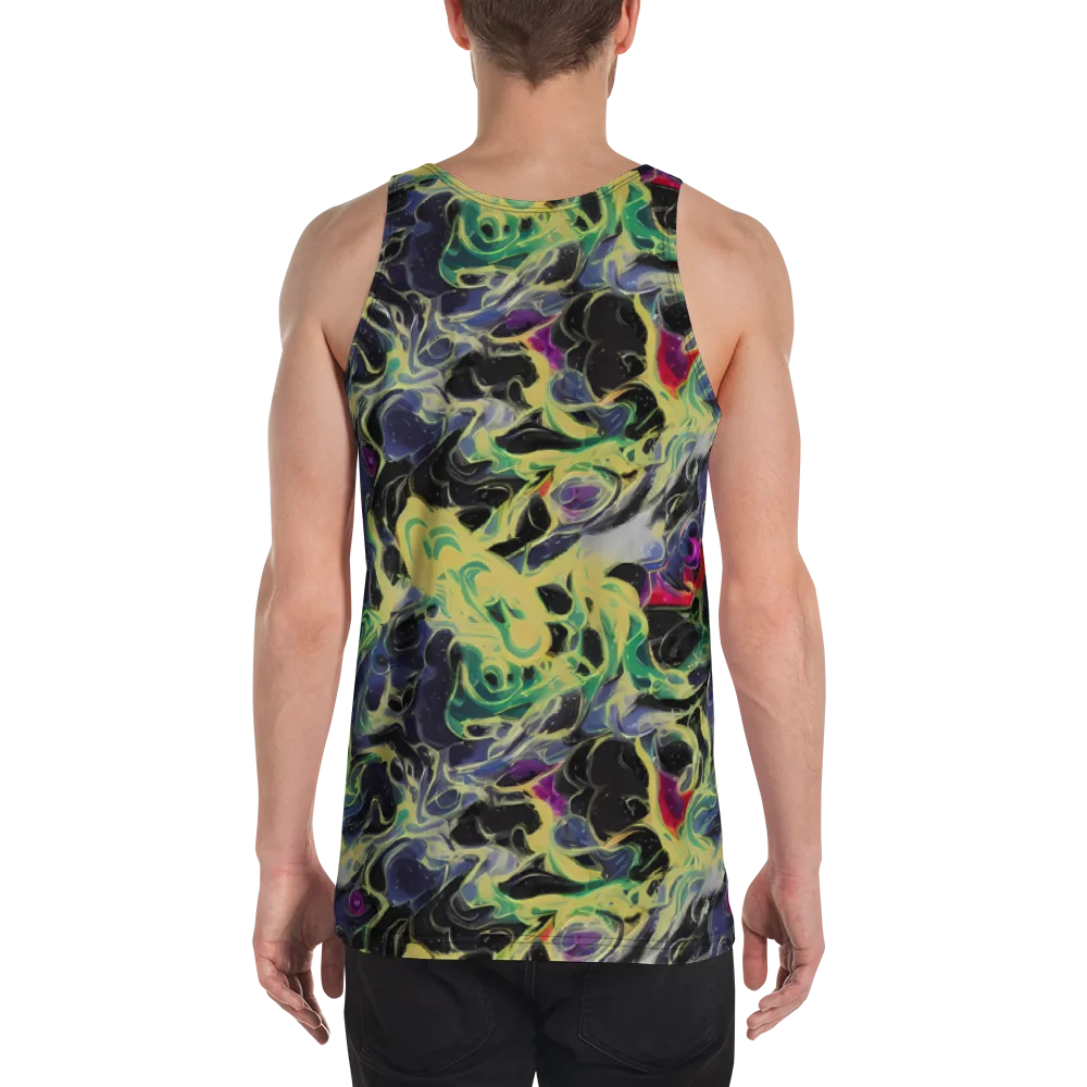 Neon Eclipse on Men's Tank Top — Back