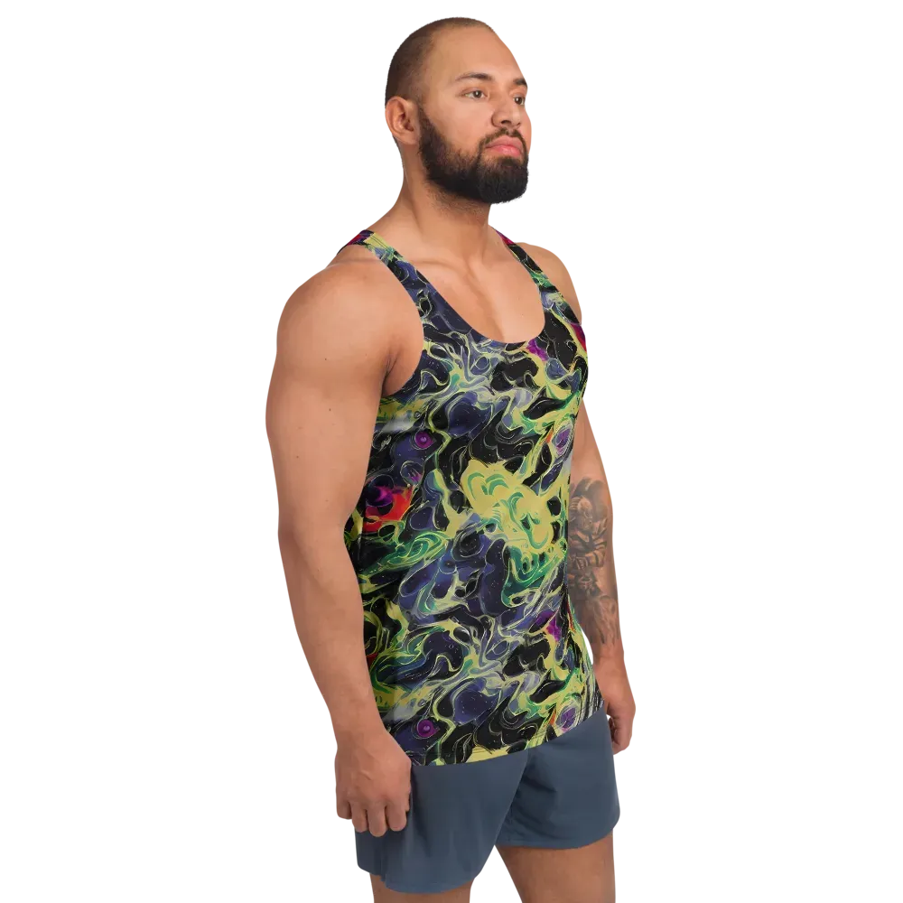 Neon Eclipse on Men's Tank Top — Right Front