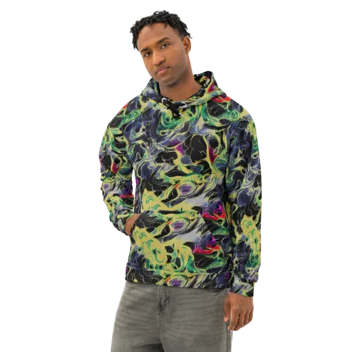 Neon Eclipse on a Cotton Hoodie