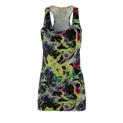Neon Eclipse on a Racerback Dress
