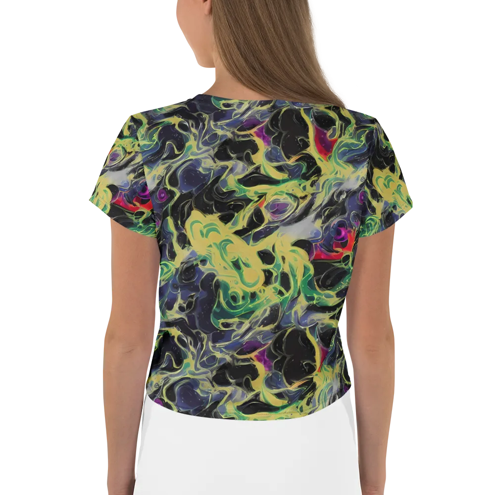 Neon Eclipse on Crop Tee — Back