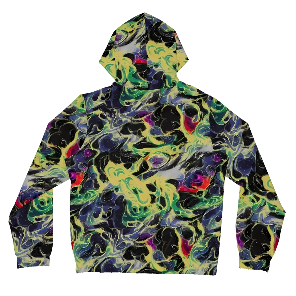 Neon Eclipse on Women's Full-Zip Hoodie — Back