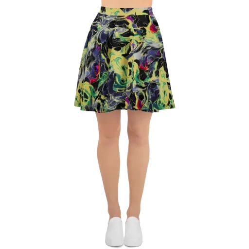 Neon Eclipse on a Skater Skirt