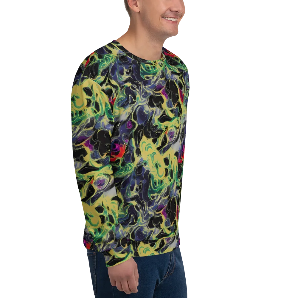 Neon Eclipse on Sweatshirt — Right Front