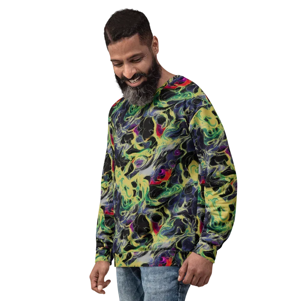 Neon Eclipse on Sweatshirt — Left Front