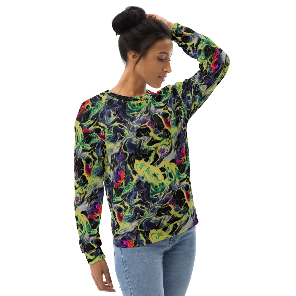 Neon Eclipse on Sweatshirt — Right Front