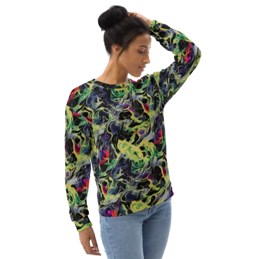 Neon Eclipse on a Sweatshirt