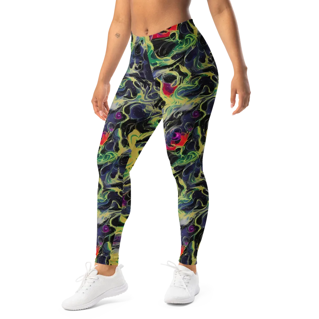 Neon Eclipse on Leggings — Left Front