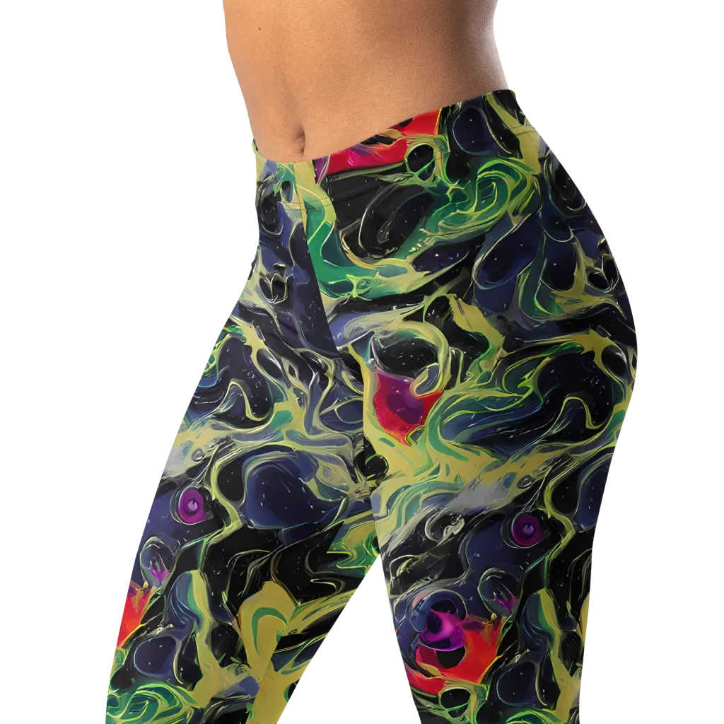 Neon Eclipse on Leggings — Left Front