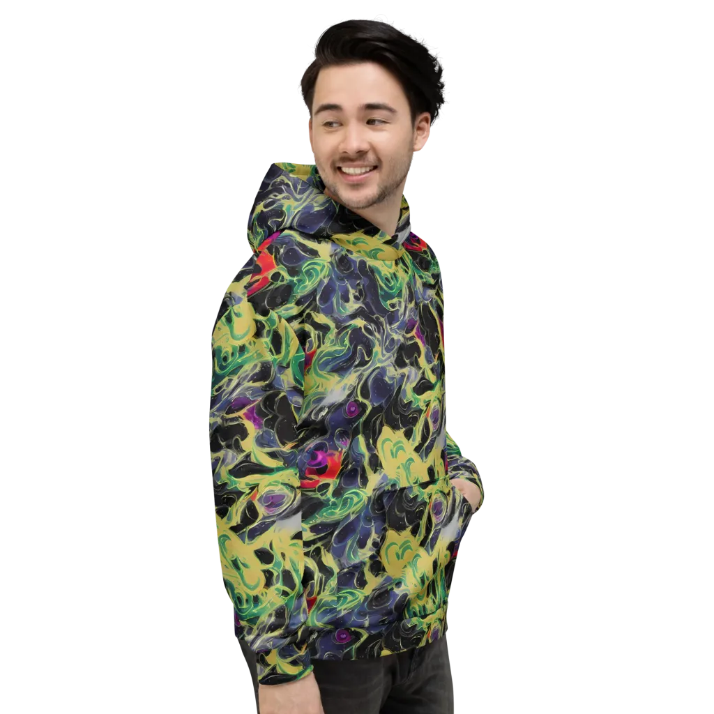Neon Eclipse on Hoodie — Right