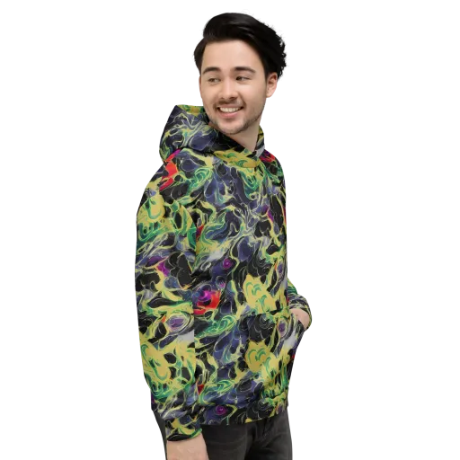 Neon Eclipse on a Hoodie