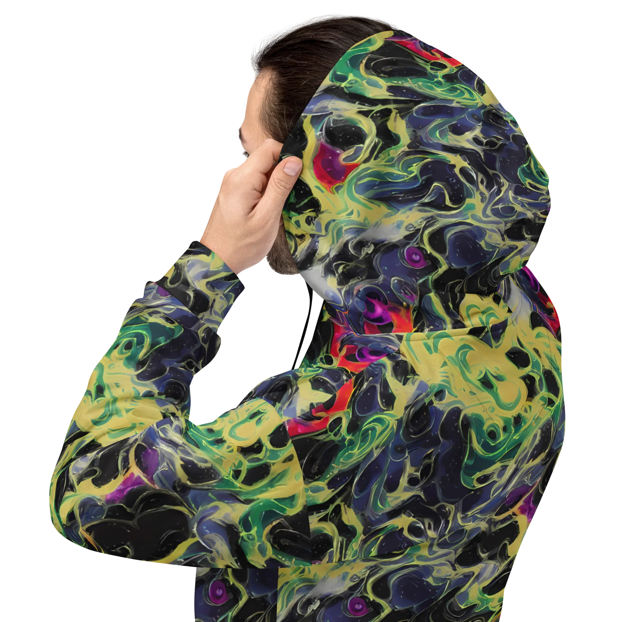 Neon Eclipse on Hoodie — Back