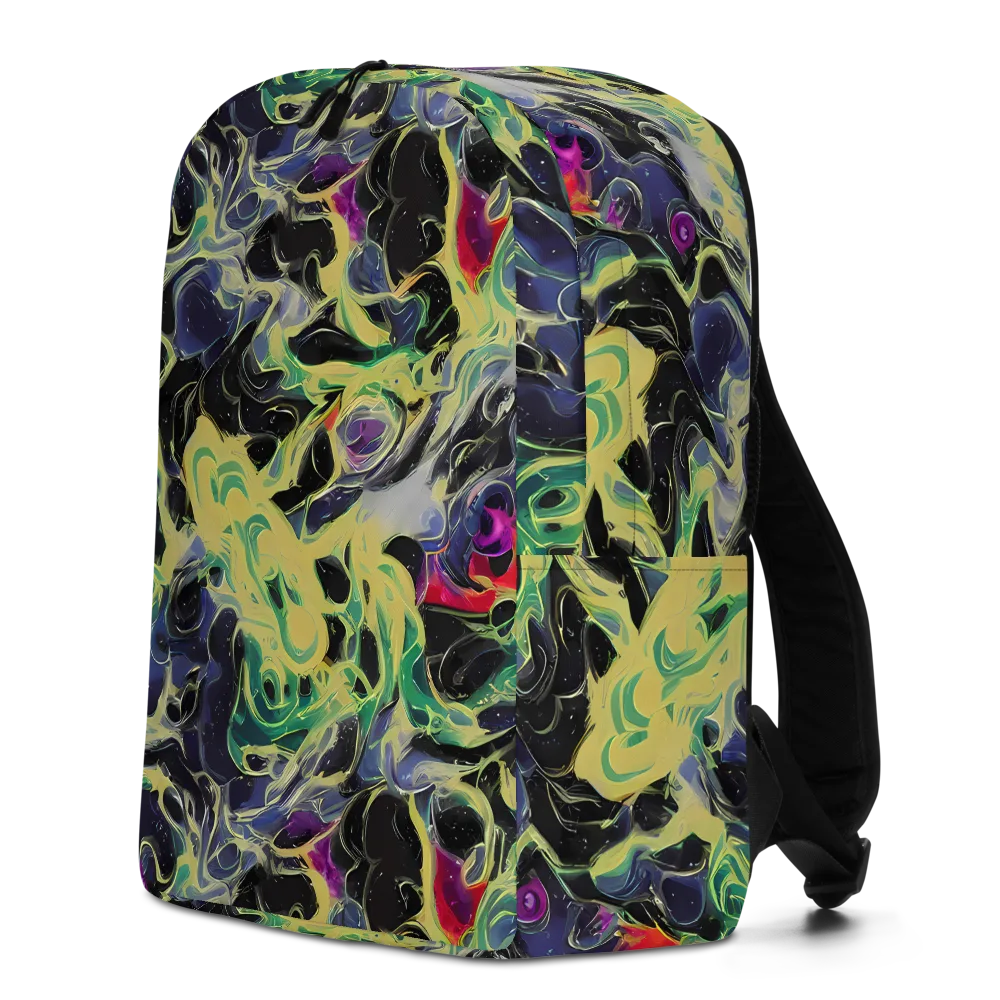 Neon Eclipse on Minimalist Backpack — Left