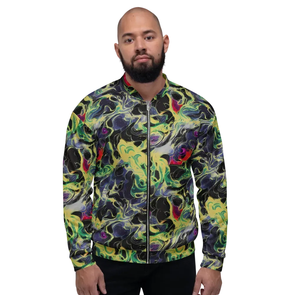 Neon Eclipse on Bomber Jacket — Front