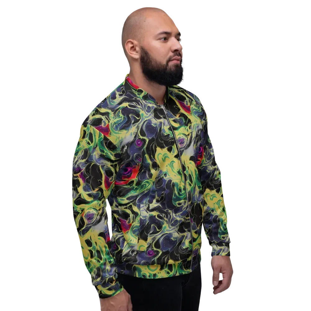 Neon Eclipse on Bomber Jacket — Right