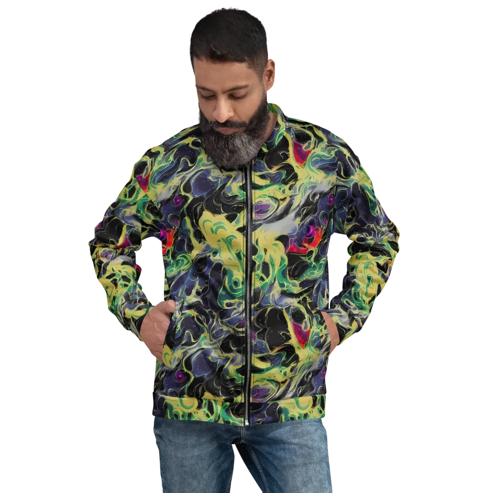 Neon Eclipse on Bomber Jacket — Front