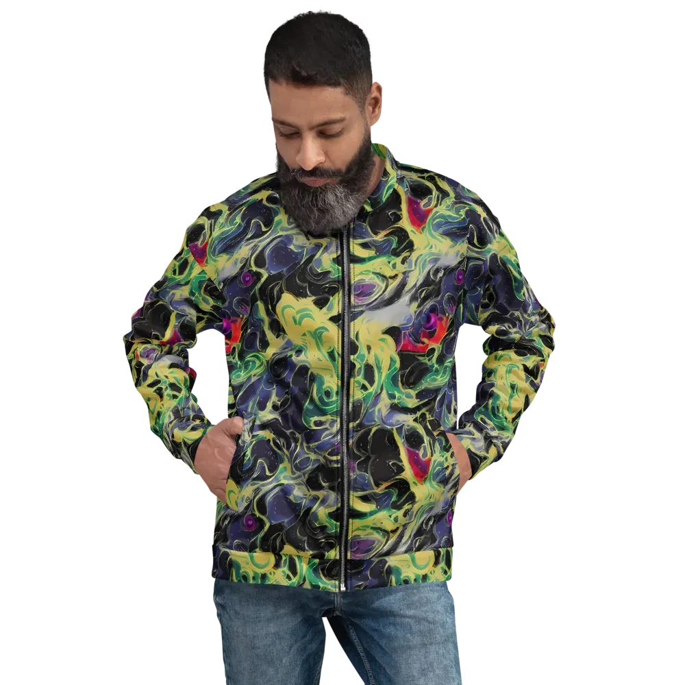 Neon Eclipse on Bomber Jacket — Front