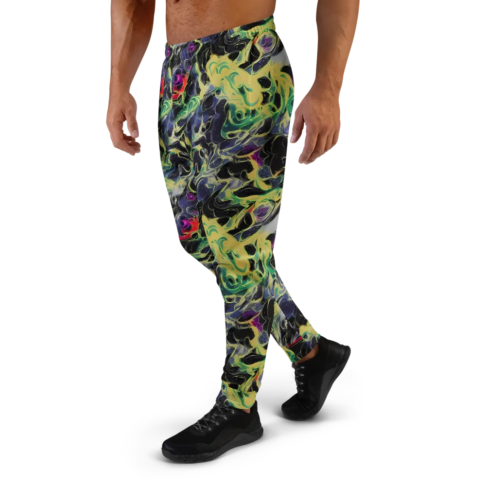 Neon Eclipse on Men's Joggers — Left