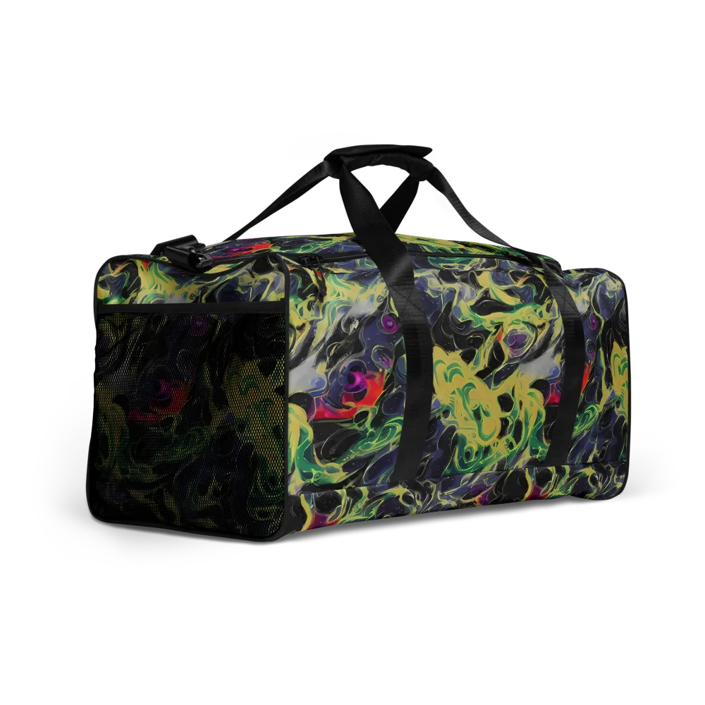 Neon Eclipse on Duffle Bag — Right Front