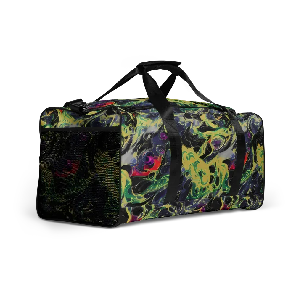 Neon Eclipse on Duffle Bag — Right Front