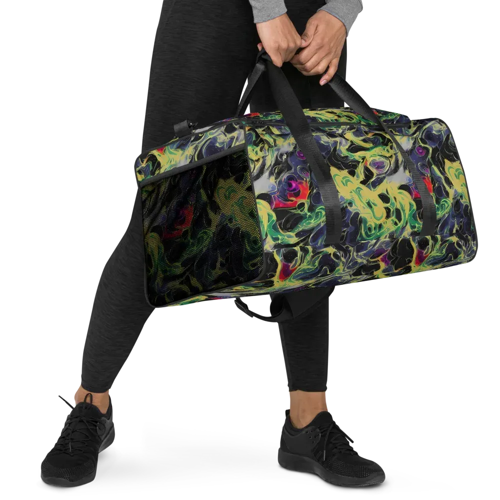 Neon Eclipse on Duffle Bag — Right Front