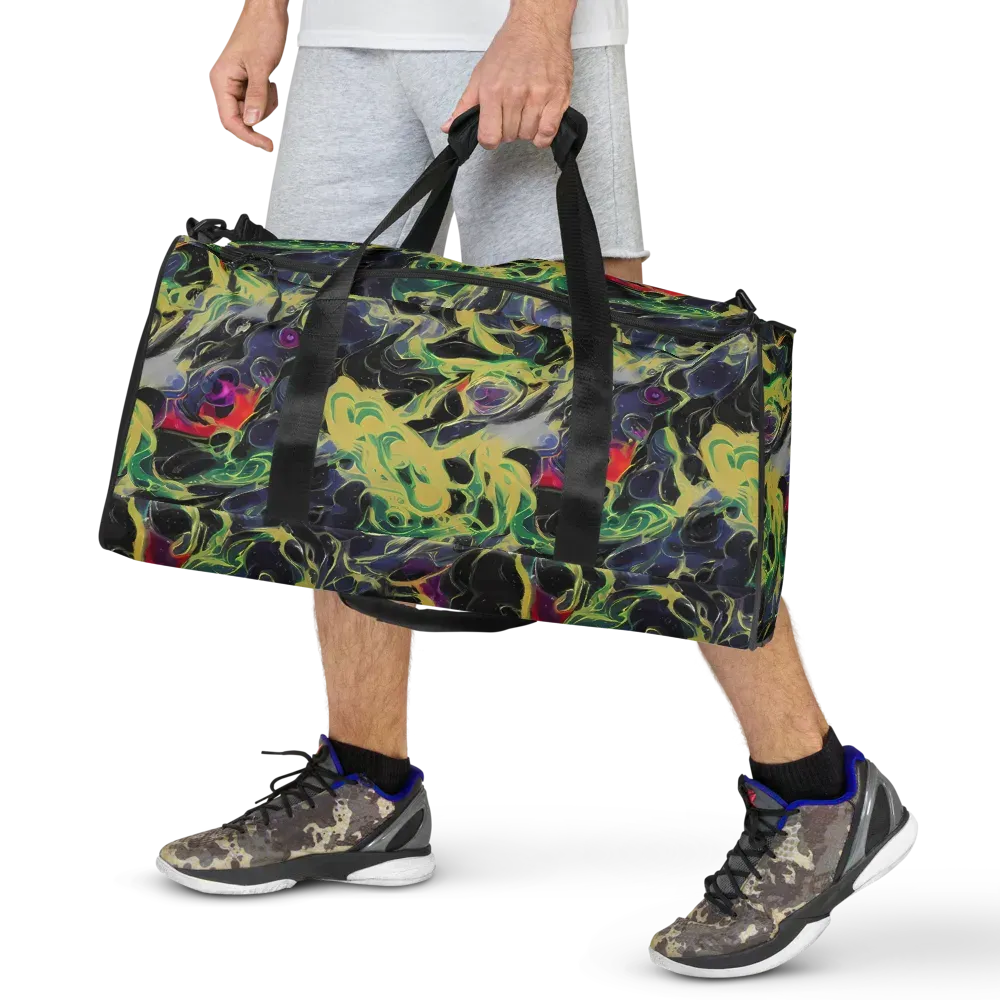 Neon Eclipse on Duffle Bag — Front