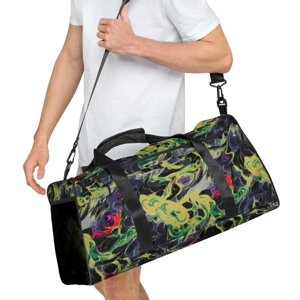 Neon Eclipse on Duffle Bag — Right Front