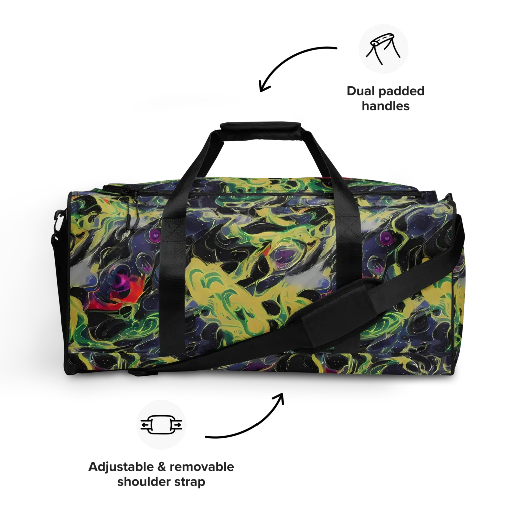 Neon Eclipse on Duffle Bag — Front