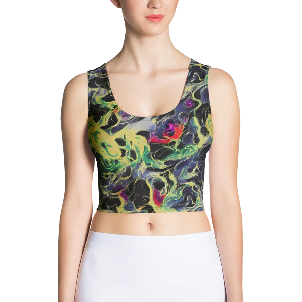 Neon Eclipse on Crop Top — Front