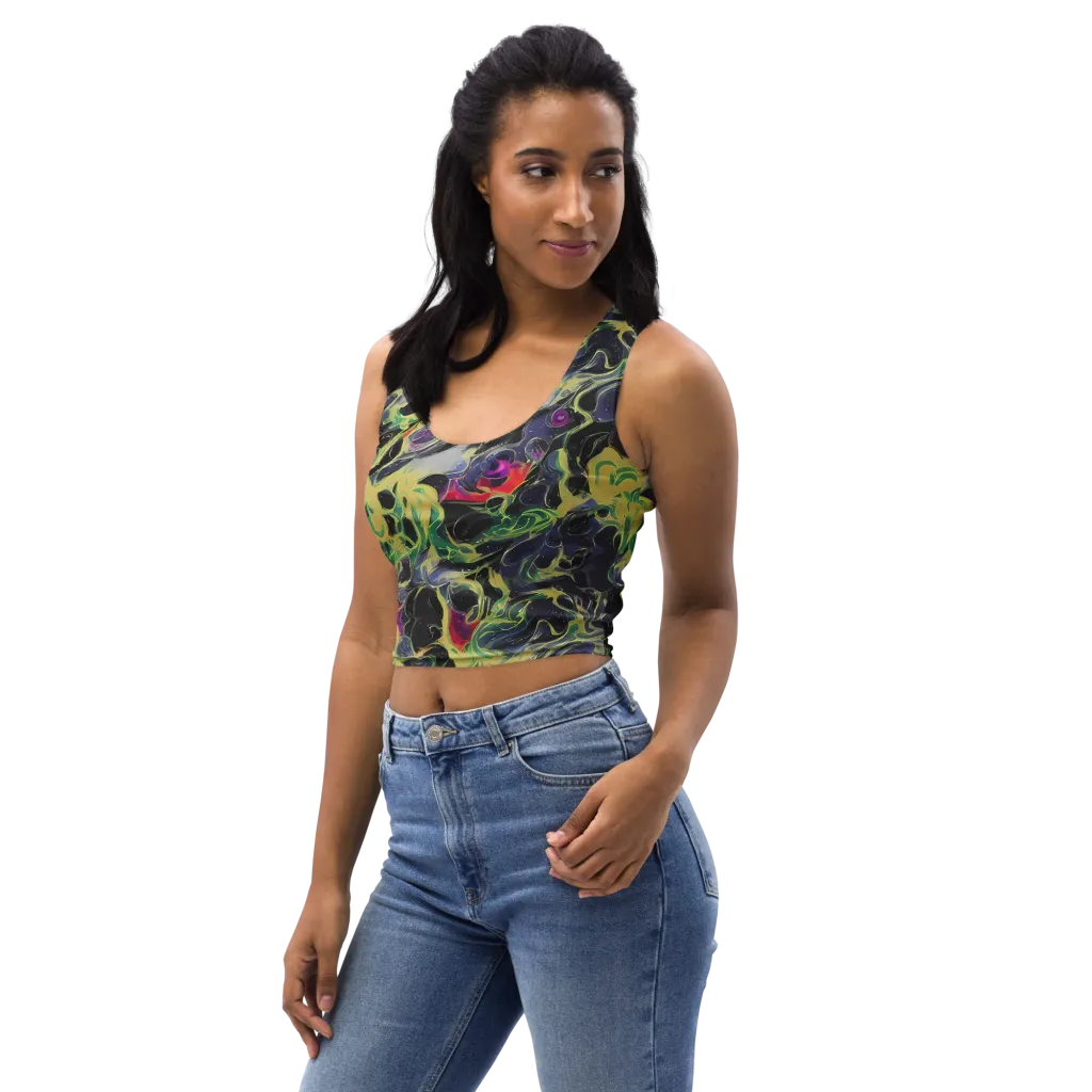 Neon Eclipse on Crop Top — Left Front