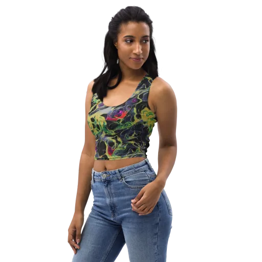 Neon Eclipse on a Crop Top