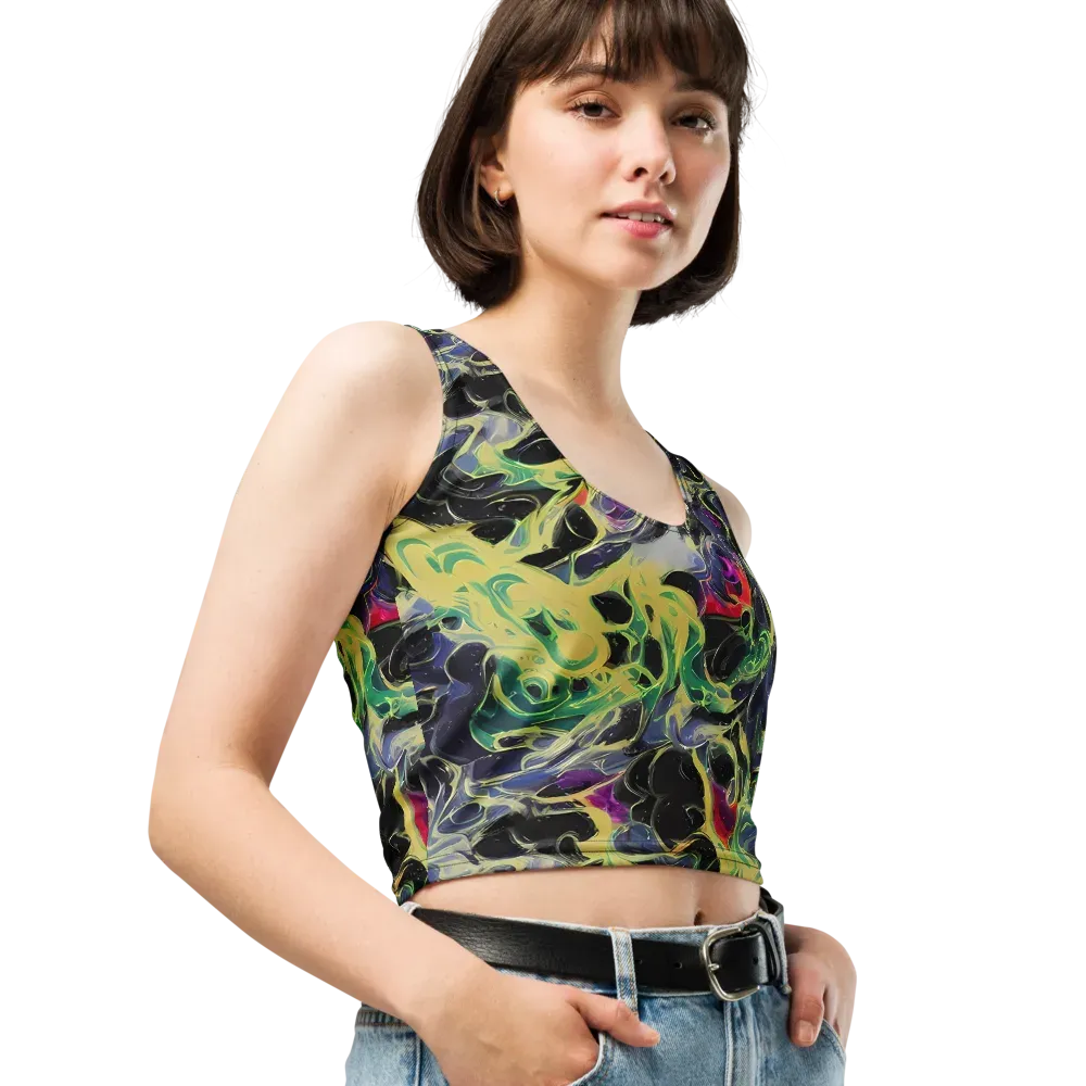 Neon Eclipse on Crop Top — Right Front