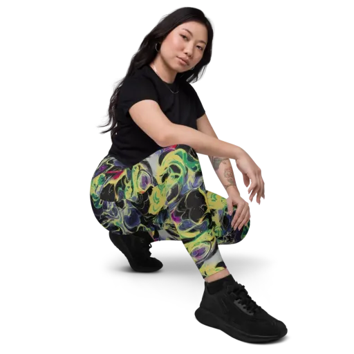 Neon Eclipse on a Leggings with Pockets