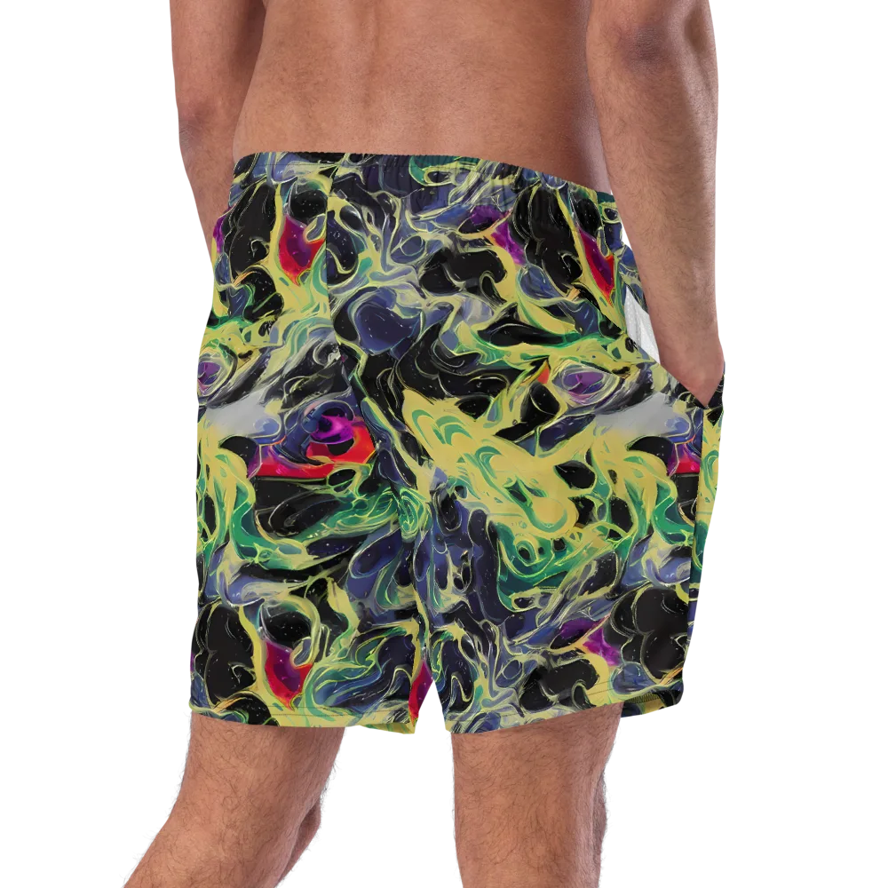 Neon Eclipse on Swim Trunks — Right Back