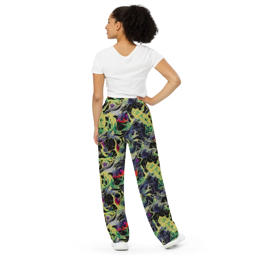 Neon Eclipse on Wide-Leg Pants — Back