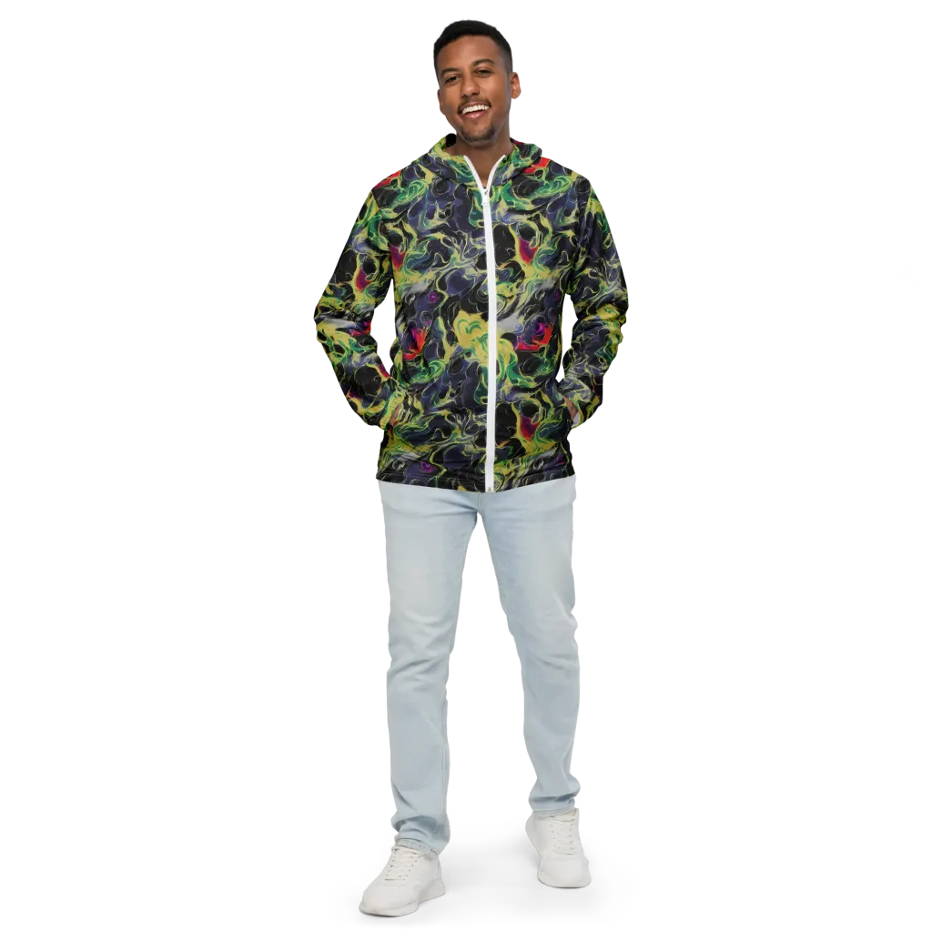 Neon Eclipse on Men's Windbreaker — Front